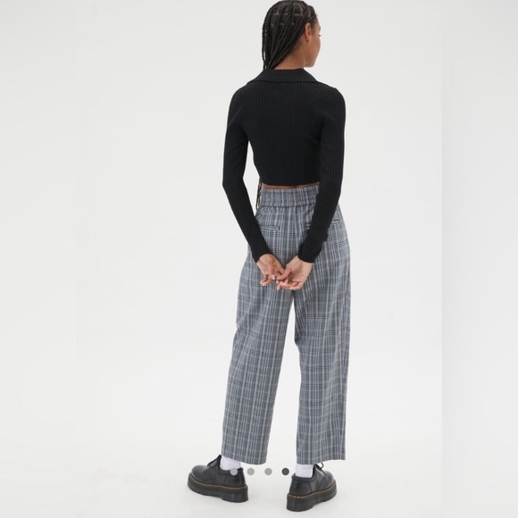 Urban Outfitters High Waisted Plaid Pleated Trouser S - Picture 2 of 15